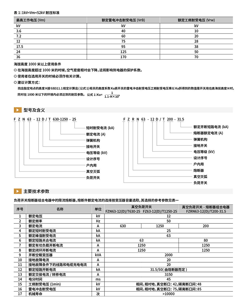FZN63-12(D)T630-25交流高压压气式负荷开关(图2)
